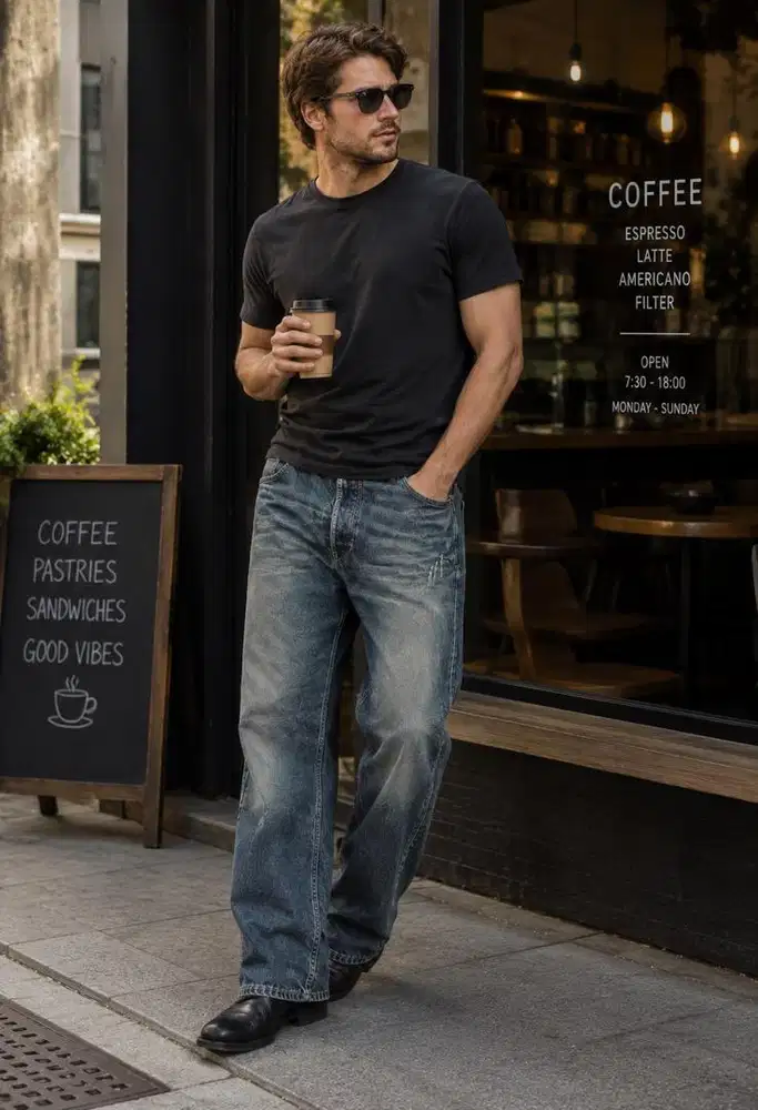 Levis Engineered Jeans Blue Vintage Wash