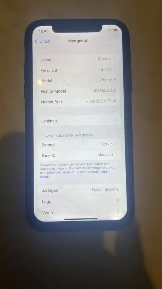 Iphone x 64 GB inter