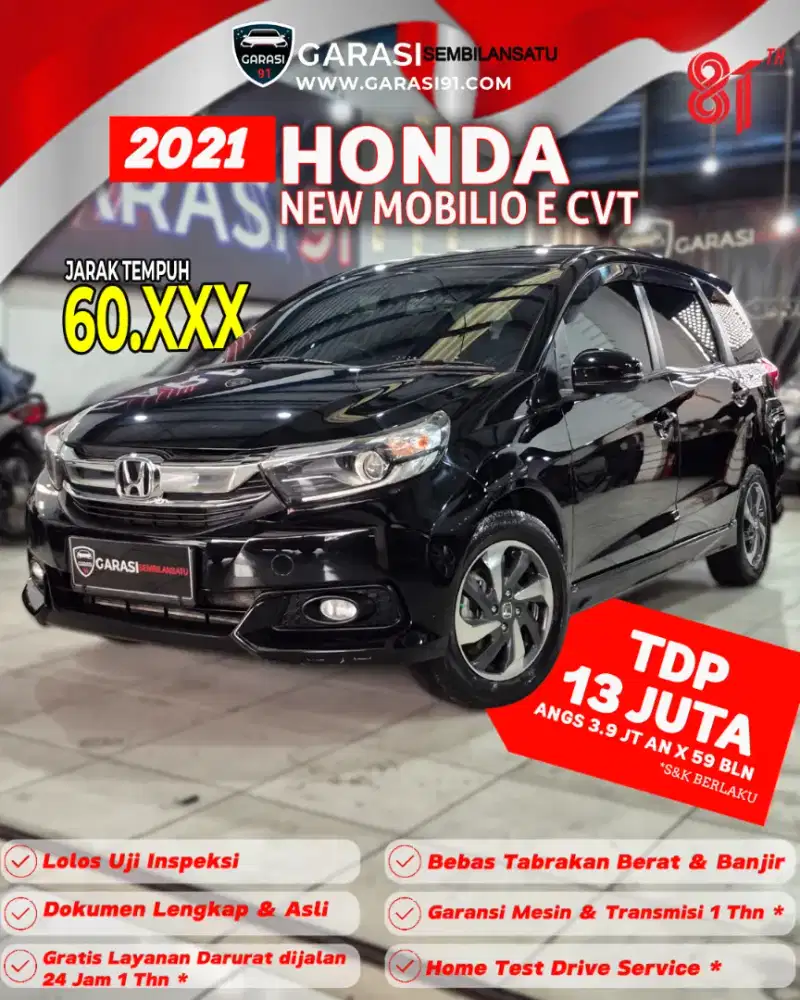 [Tdp 13 JT] HONDA MOBILIO E CVT 2021 KM 60 RB