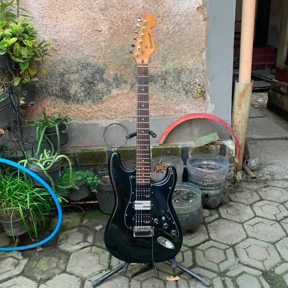 Gitar Rockwell Original Stratocaster HHH Black – Tremolo