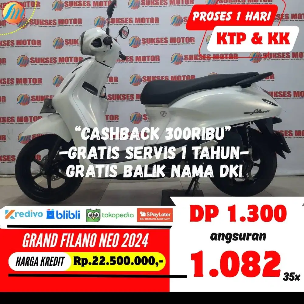 KREDIT MURAH YAMAHA GRAND FILANO NEO 2024 ANGSURAN RINGAN BERGARANSI