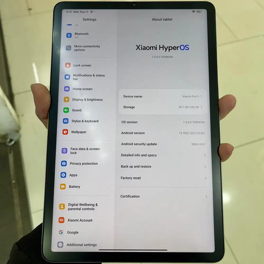 Xiaomi pad 5 ram 6 / 256 resmi fullset original mi pad mipad