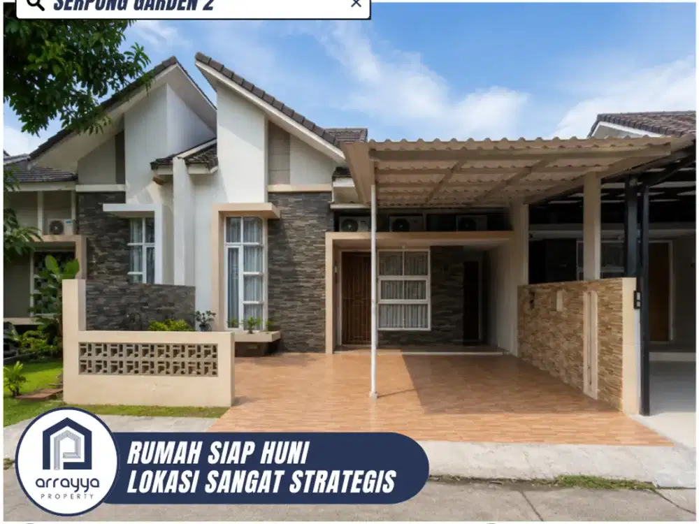 DIJUAL RUMAH CANTIK MINIMALIS SIAP HUNI LINGKUNGAN ASRI DI SERPONG GARDEN 2 (EN695)