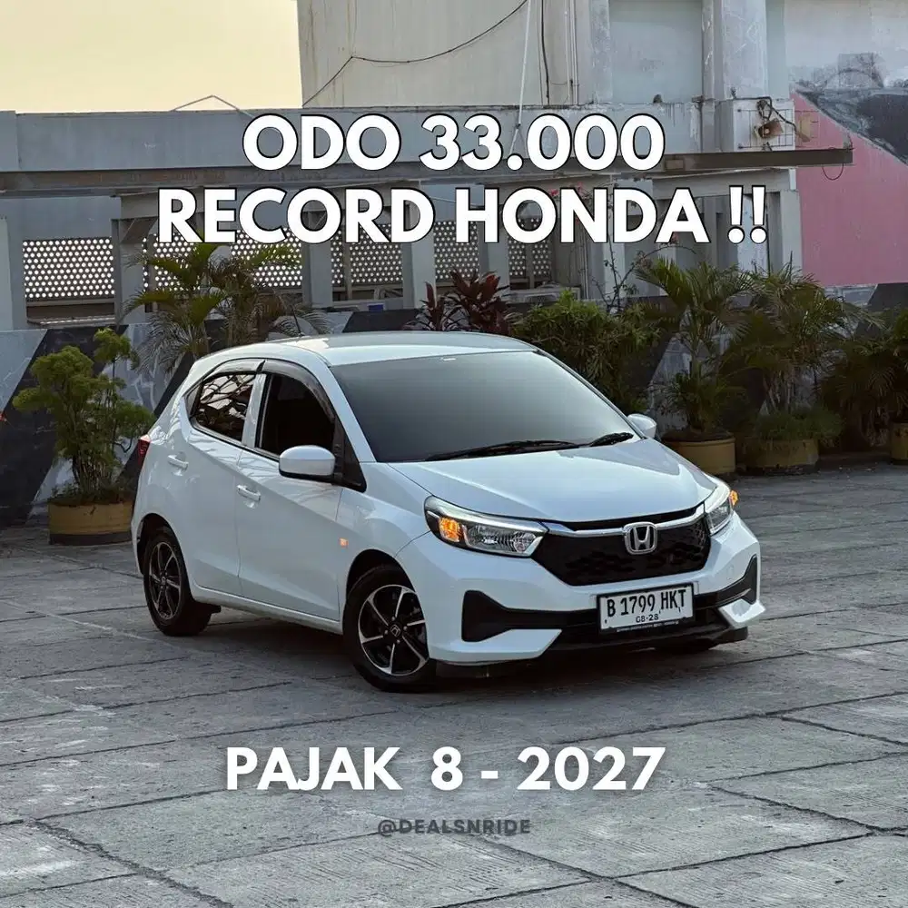 ODO 33.000 ANTIKK !! PAJAK 8/2027 HONDA NEW BRIO E CVT 2023 MURAH
