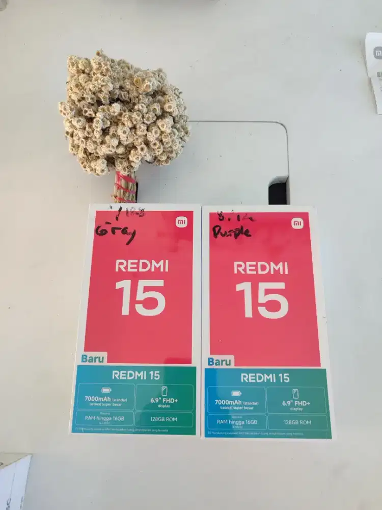 REDMI 15 8/256 NEW BERGARANSI RESMI CASH KREDIT BISA