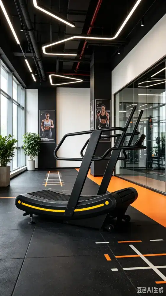 Treadmill manual curve komersial fitness import