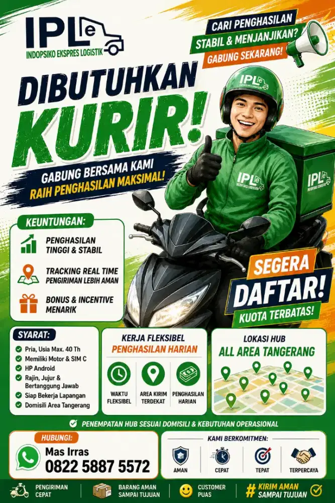 Lowongan Kurir Motor Delivery