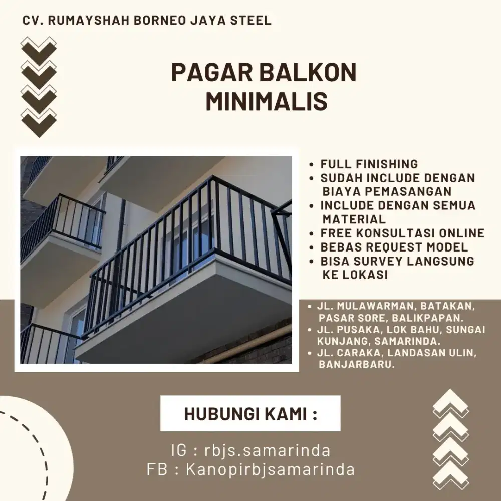 Pagar Balkon Minimalis