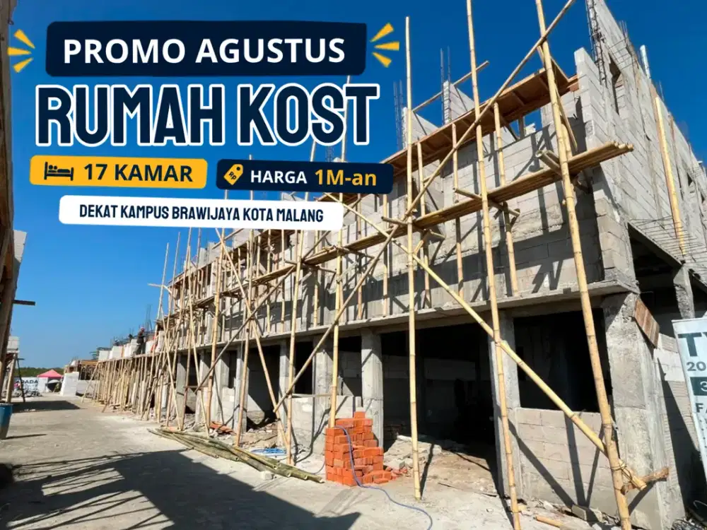 Kost 10 Kamar, Dekat 4 Kampus Malang