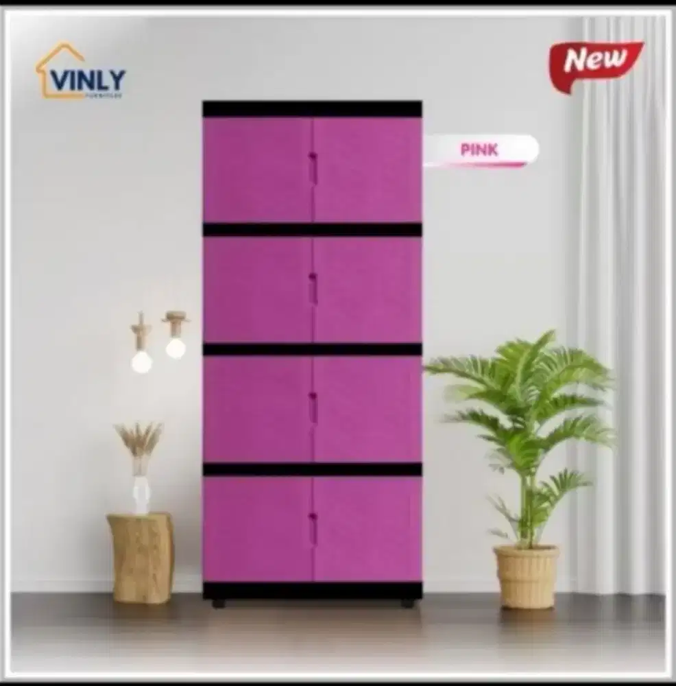 Lemari pakaian plastik mini BSS