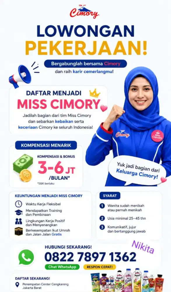 LOWONGAN KERJA MISS CIMORY