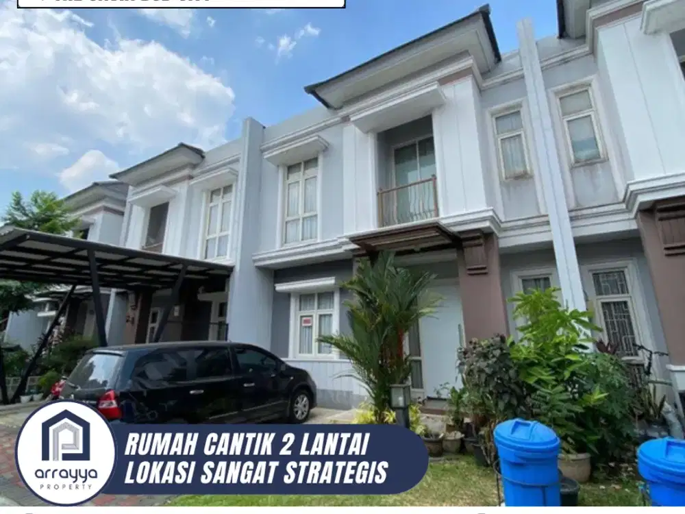 DIJUAL RUMAH CANTIK 2 LANTAI SIAP HUNI LINGKUNGAN ASRI DI VISANA THE SAVIA BSD (ARB182)