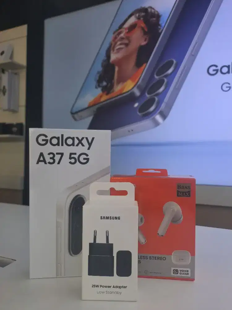 Samsung A37 Cashback up to 500rb Free Adaptor dan TWS