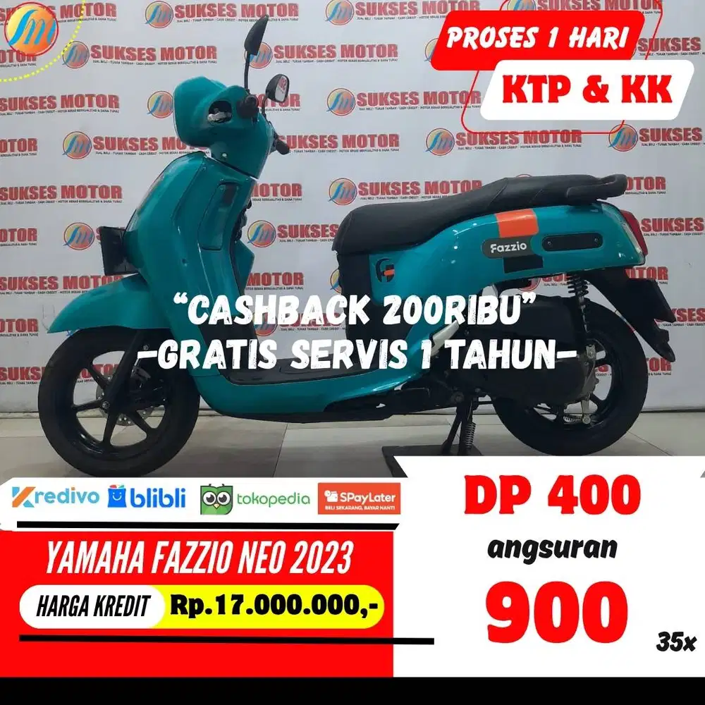 KREDIT DP 400RIBU YAMAHA FAZZIO NEO 2023 ANGSURAN RINGAN BERGARANSI