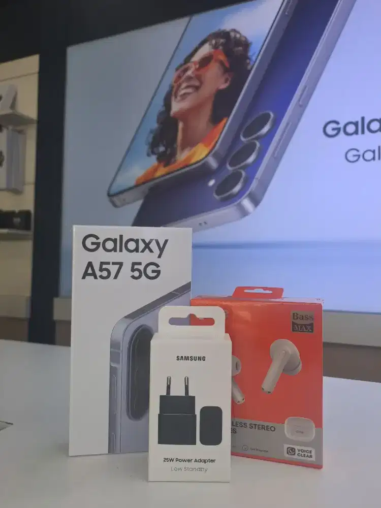 Samsung A57 Cashback up to 700rb Free Adaptor dan TWS