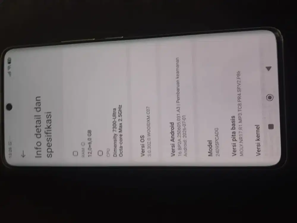 Poco x7 ram 12 + 6 gb   internal 512 gb original belom pernah bongkar