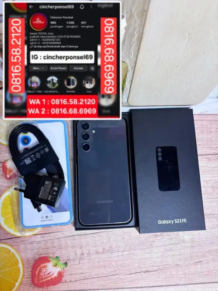 Jual hp samsung S23 fe 8/256 istimewa siap pakai