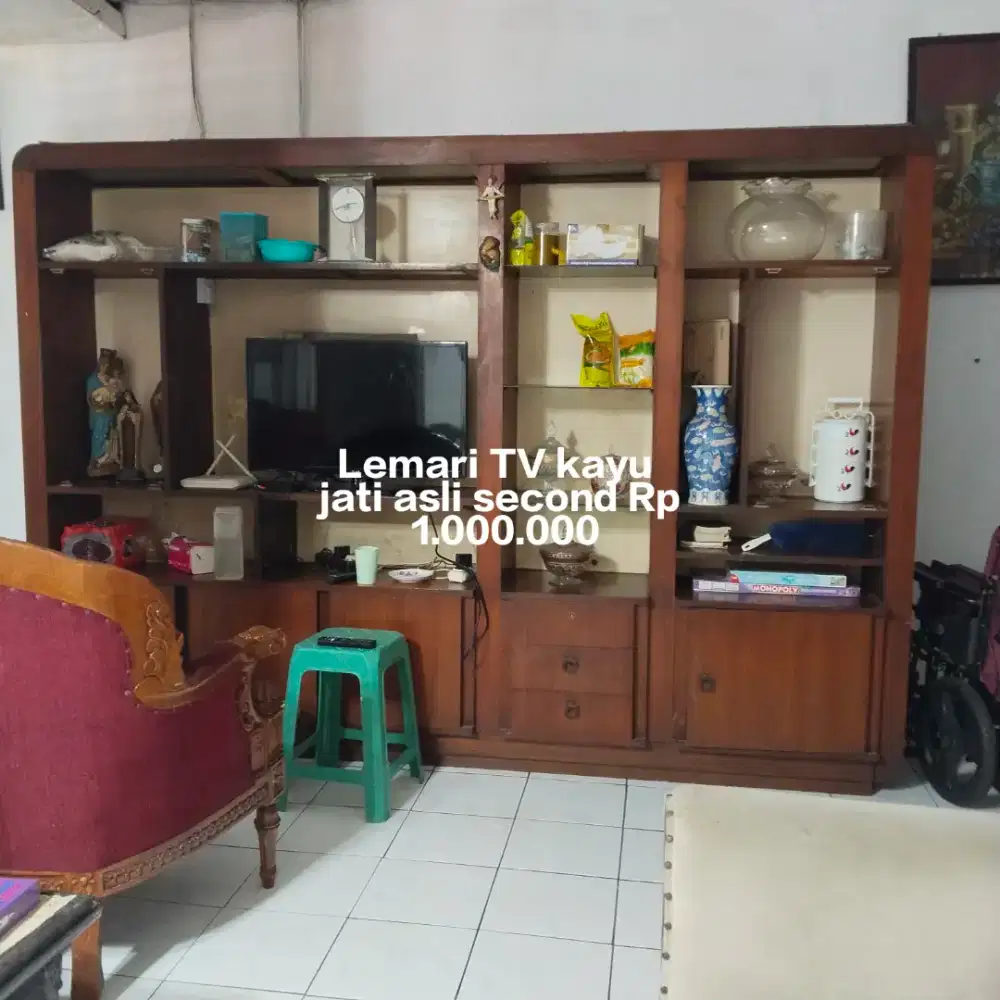 Jual furniture kayu jati asli second