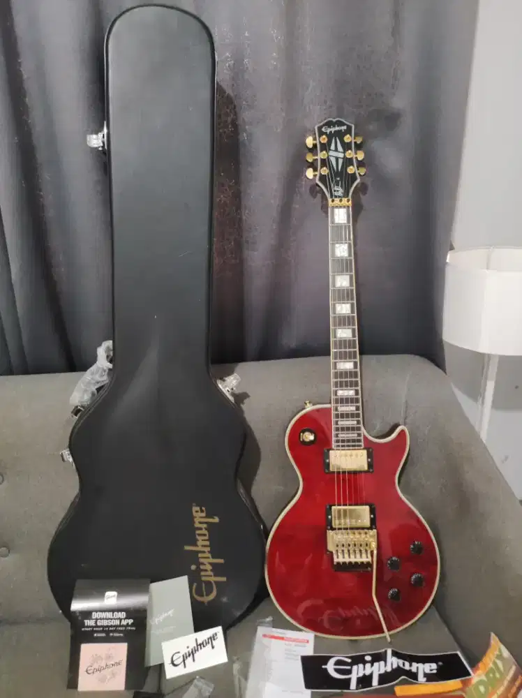Epiphone Lespaul Custom Alex Lifeson Axcess Ruby #fender #gibson #prs
