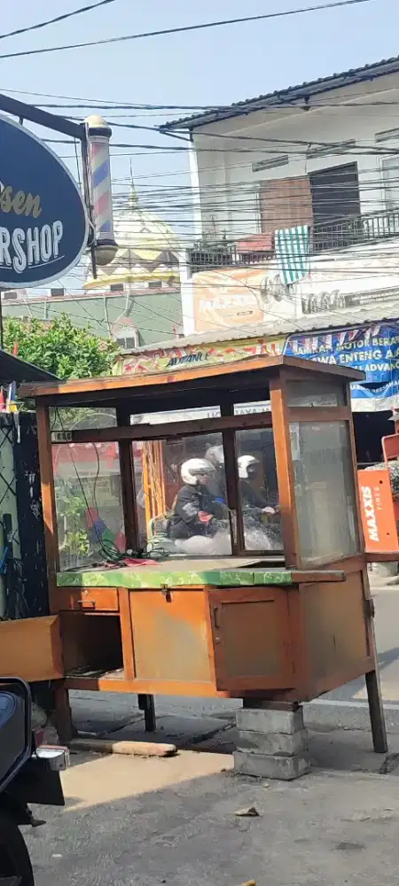 Gerobak soto kayu jati