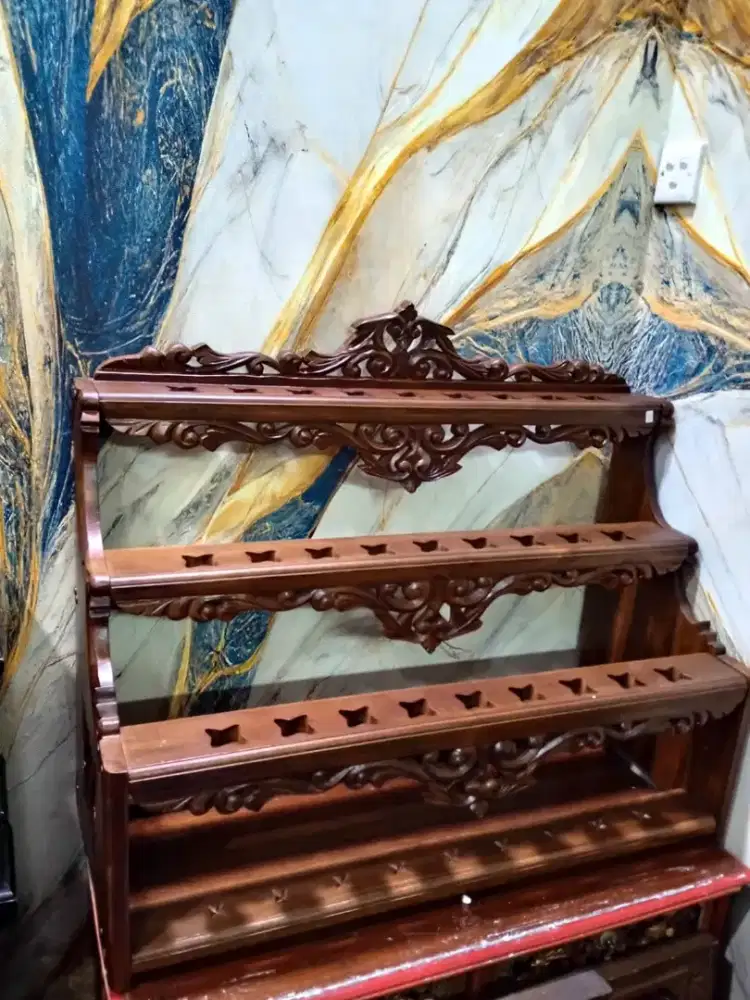 Jagrak keris isi 27 kayu premium ukir