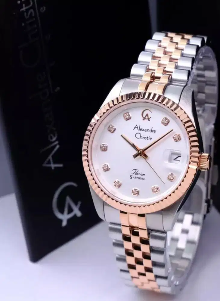 Jam tangan AC 5012 rosegold white