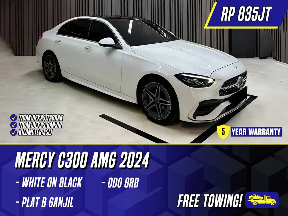 Mercedes Benz C300 AMG 2024 NIK 2023 White on Black Putih C 300 Mercy
