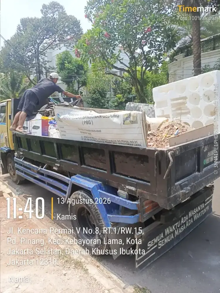 Jasa buang puing dan sampah