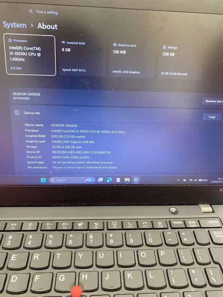 Laptop bekas lenovo thinkpad