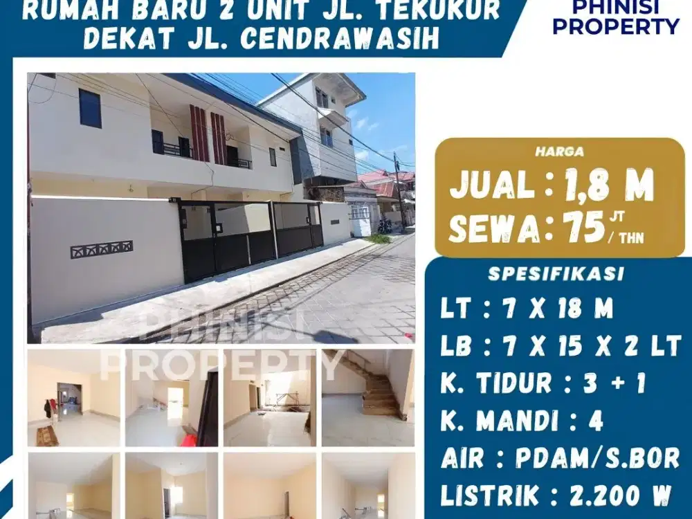 DIJUAL Rumah baru Jalan Tekukur