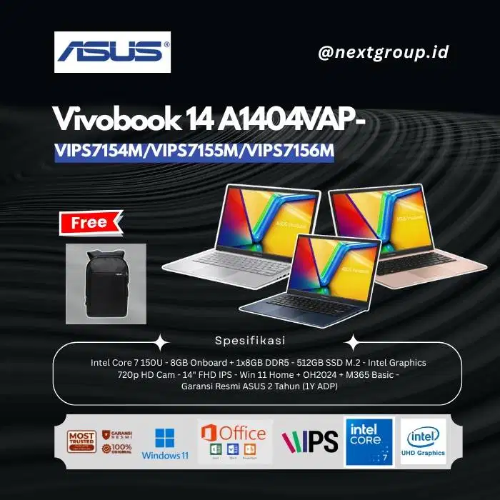 ASUS Vivobook 14 A1404VAP VIPS7154M VIPS7155M VIPS7156M