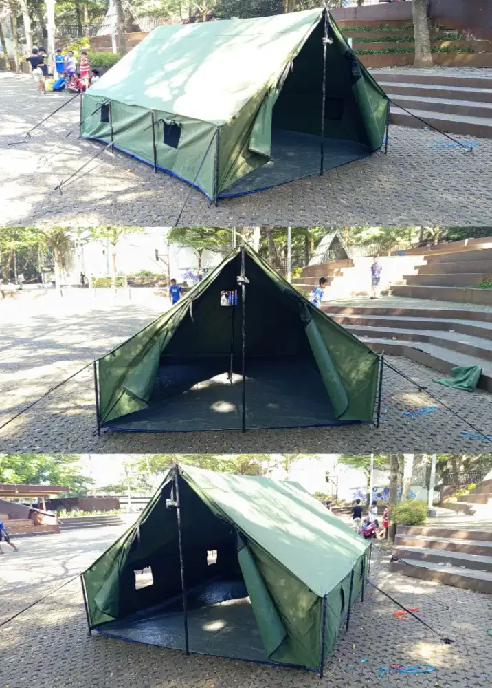 Tenda Pramuka 4x3 meter tinggi 185cm Tenda Kemah Pramuka