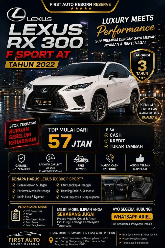 Lexus RX 300 F SPORT 2022