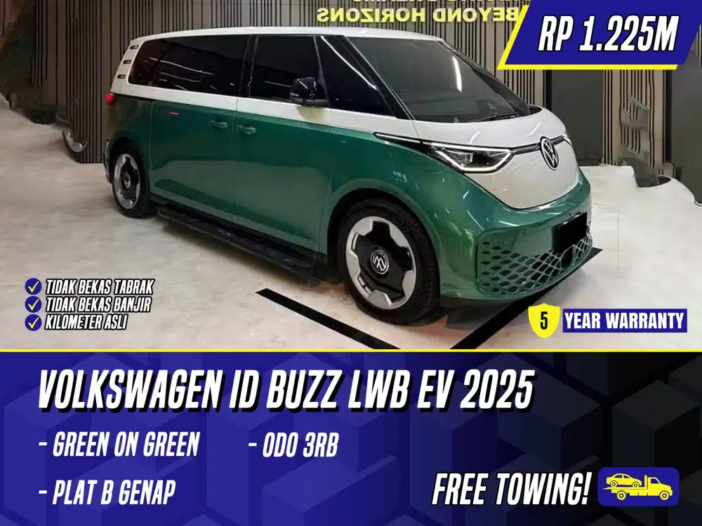 Volkswagen ID BUZZ LWB EV 2025 Green on Grey Hijau VW BUZ