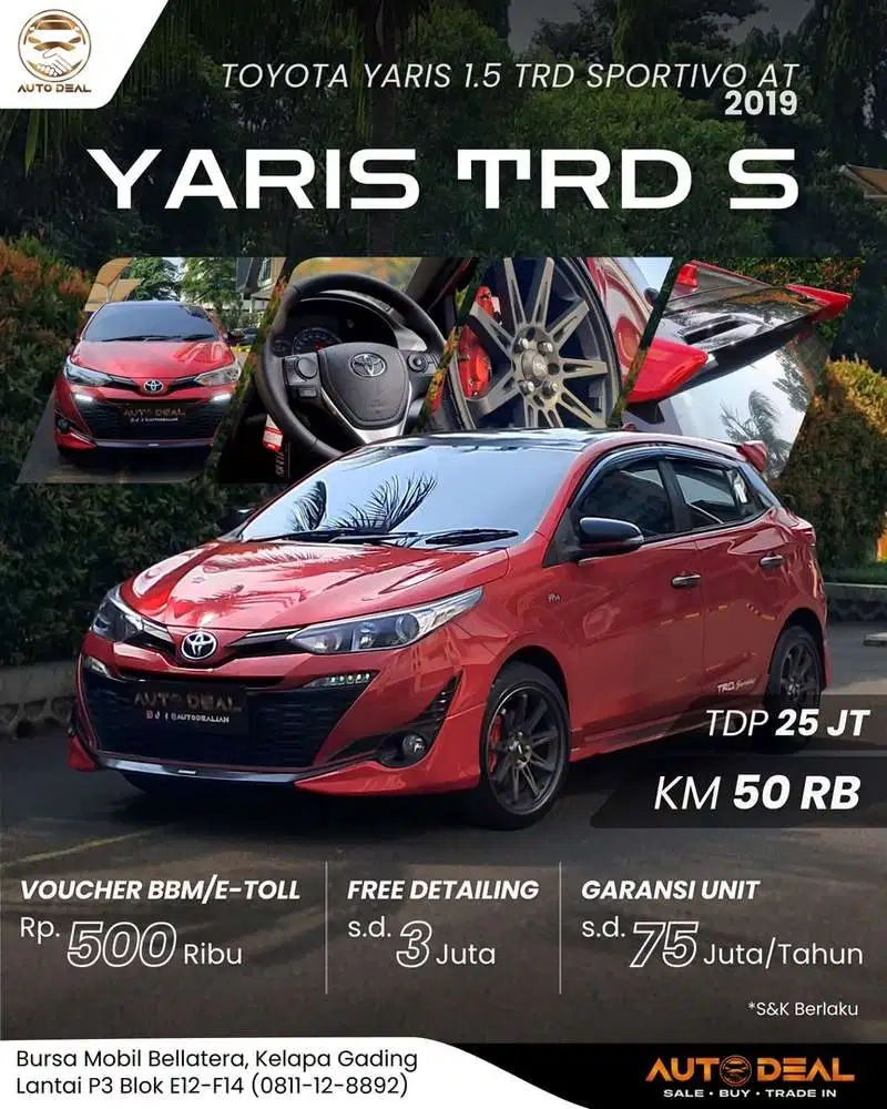 TAMPIL SPORTY !! Toyota Yaris TRD SPORTIVO 7 AB AT 2019