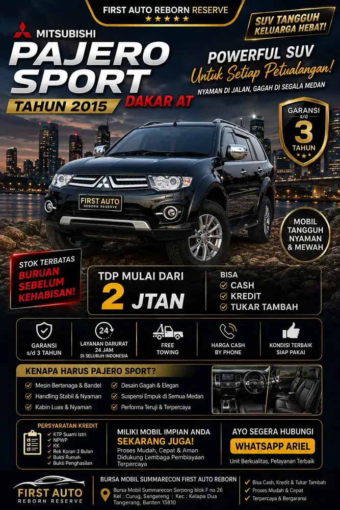 Mitsubishi Pajero Sport Dakar AT diesel 2015