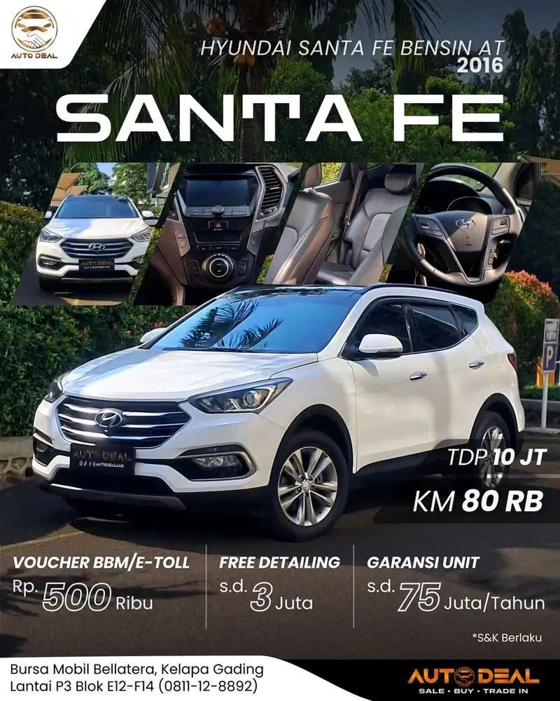SUV GAGAH NYAMAN !! Hyundai Santa Fe Bensin AT 2016