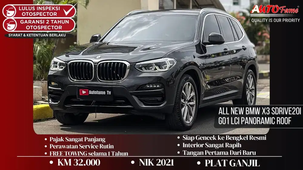 KM32RB All New BMW X3 sDrive20i G01 LCi Panoramic Roof NIK 2021 Gray O
