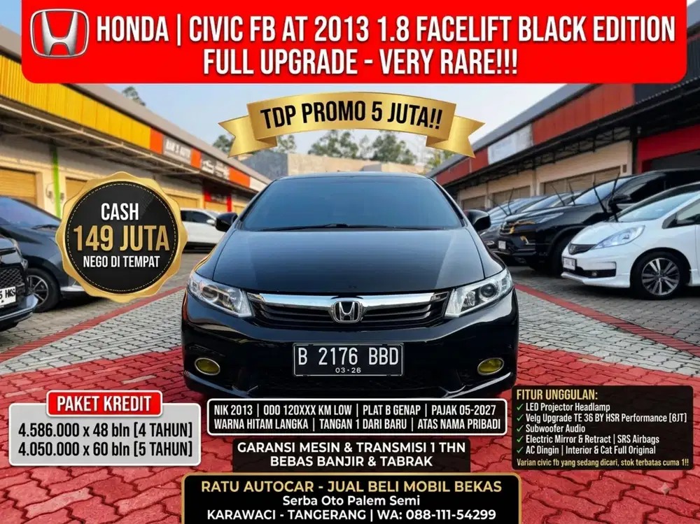 VERY RARE!!! HONDA CIVIC FB 2013 1.8 MATIC FACELIFT