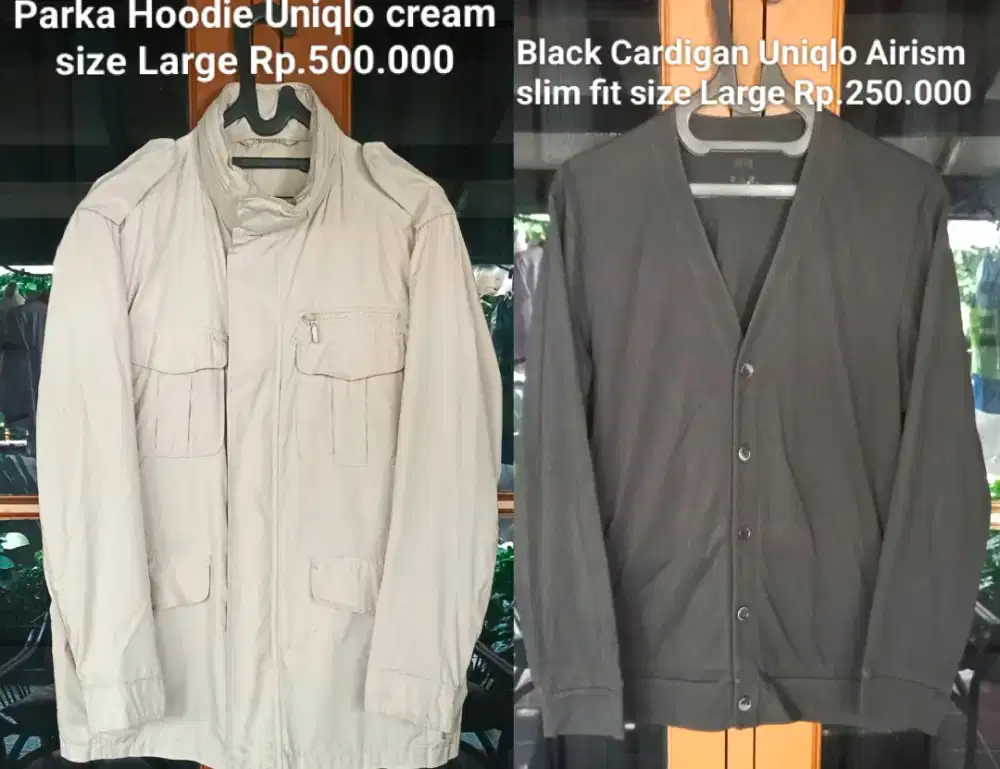 Jaket parka & Cardigan Uniqlo size L