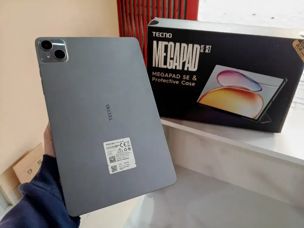 Tecno Megapad SE 4G LTE 4+4/128 Fullset NoMinus garansi panjang