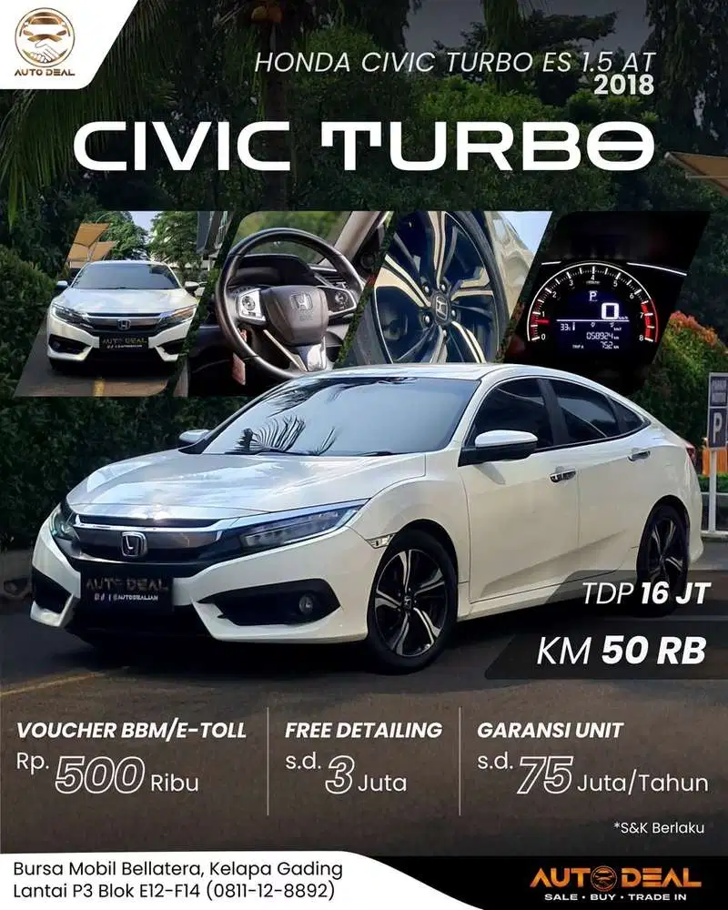 TAMPIL ELEGAN !! Honda Civic ES Turbo 1.5 AT 2018