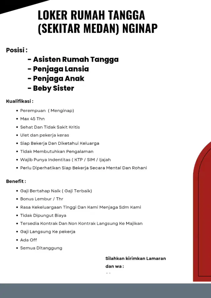 Loker Rumah Tangga Sekitar Medan