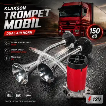 Klakson Trompet Mobil Dual Air Horn 150dB 12V