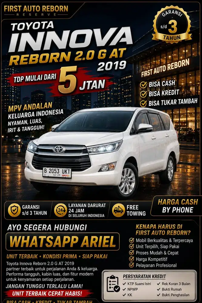 Innova reborn G AT BENSIN 2019