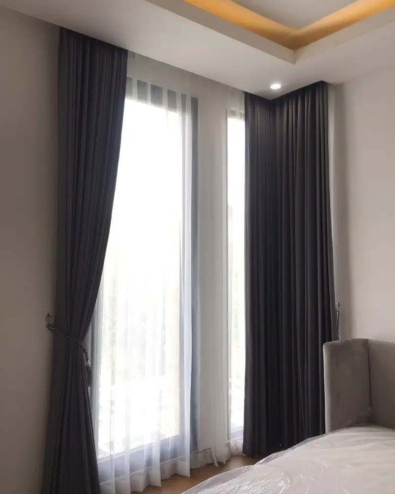 Jasa Pasang Gorden Custom Wallpaper Dinding 3D Gordyn Hordeng Korden