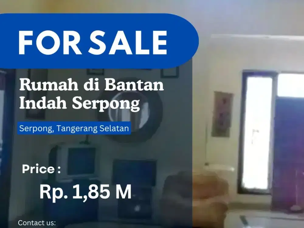 HARGA SPESIAL RUMAH CANTIK 2 LANTAI DI BANTAN INDAH LOKASI STRATEGIS