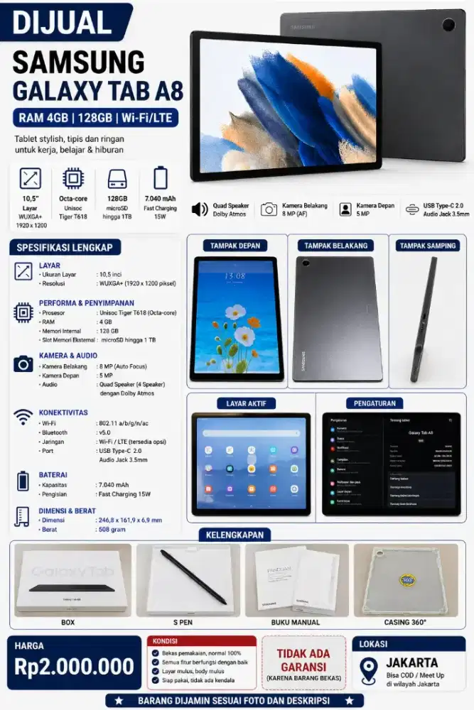SAMSUNG GALAXY TAB A8