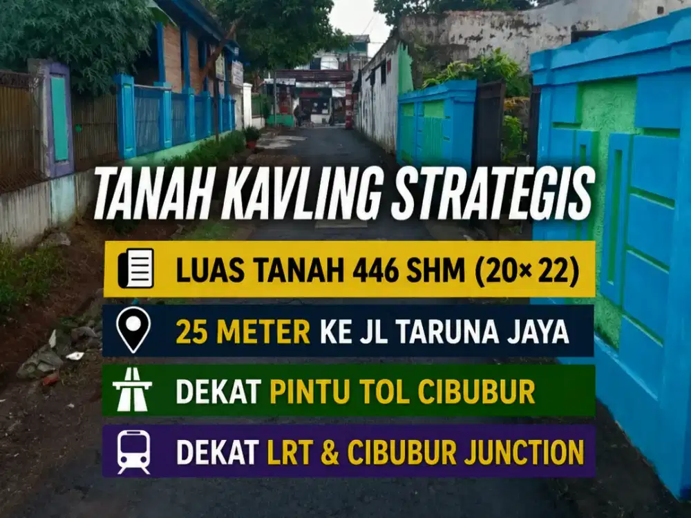 JUAL TANAH MURAH CIBUBUR