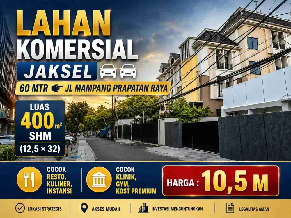 TANAH LAHAN KOMERSIAL MAMPANG JAKSEL